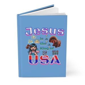 Cuaderno Patriot, Cuaderno de Tapa Dura de Jesús Yeshua, Cuaderno Cristiano, Cuaderno de Cruz, Cuaderno con la Bandera de Estados Unidos, Cuaderno con el Animal de Perro y Osito de Peluche