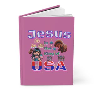 Cuaderno Patriot, Cuaderno de Tapa Dura de Jesús Yeshua, Cuaderno Cristiano, Cuaderno de Cruz, Cuaderno con la Bandera de Estados Unidos, Cuaderno con el Animal de Perro y Osito de Peluche