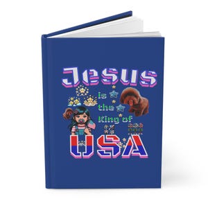 Cuaderno Patriot, Cuaderno de Tapa Dura de Jesús Yeshua, Cuaderno Cristiano, Cuaderno de Cruz, Cuaderno con la Bandera de Estados Unidos, Cuaderno con el Animal de Perro y Osito de Peluche