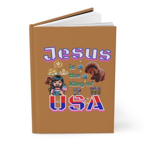 Cuaderno Patriot, Cuaderno de Tapa Dura de Jesús Yeshua, Cuaderno Cristiano, Cuaderno de Cruz, Cuaderno con la Bandera de Estados Unidos, Cuaderno con el Animal de Perro y Osito de Peluche