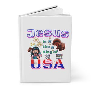 Cuaderno Patriot, Cuaderno de Tapa Dura de Jesús Yeshua, Cuaderno Cristiano, Cuaderno de Cruz, Cuaderno con la Bandera de Estados Unidos, Cuaderno con el Animal de Perro y Osito de Peluche