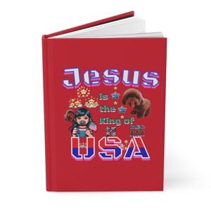 Cuaderno Patriot, Cuaderno de Tapa Dura de Jesús Yeshua, Cuaderno Cristiano, Cuaderno de Cruz, Cuaderno con la Bandera de Estados Unidos, Cuaderno con el Animal de Perro y Osito de Peluche