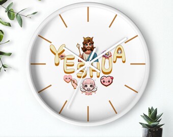 Jesus Wall Clock, Christian Home Decor, Silent Clock Mechanism