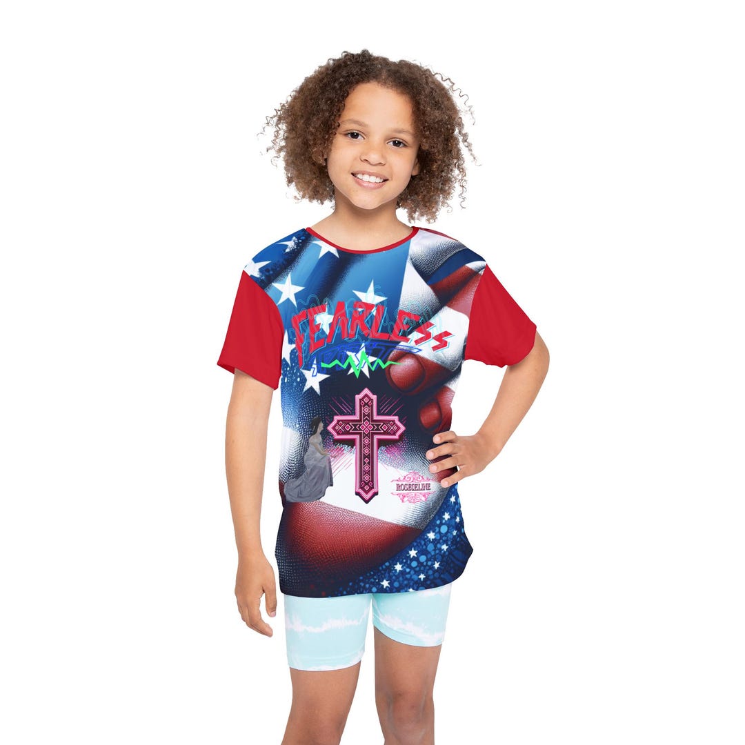 Patriot Kids Jersey T-shirt,christian Kids Sports Jersey Tee