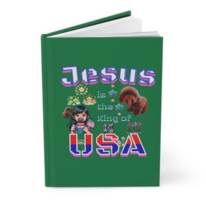 Cuaderno Patriot, Cuaderno de Tapa Dura de Jesús Yeshua, Cuaderno Cristiano, Cuaderno de Cruz, Cuaderno con la Bandera de Estados Unidos, Cuaderno con el Animal de Perro y Osito de Peluche