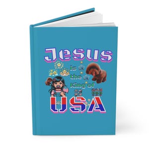 Cuaderno Patriot, Cuaderno de Tapa Dura de Jesús Yeshua, Cuaderno Cristiano, Cuaderno de Cruz, Cuaderno con la Bandera de Estados Unidos, Cuaderno con el Animal de Perro y Osito de Peluche
