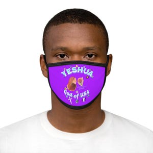 JESUS IS LORD Face Mask – Unisex Adult – 100% Cotton – Washable – Black – Handmade