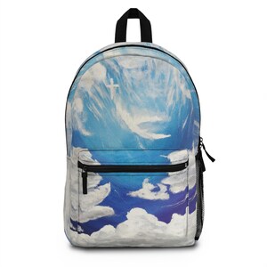 Original Painting Cross Backpack, Christian Kids School Bag