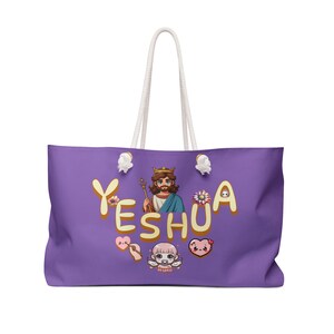 Yeshua Weekender Bag,Jesus Weekender Bag,Christian Women Weekender Bag,Cross Weekender Tote Bag,Cute Weekender Bag,Religious Gift to Her