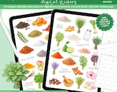 Herbs Digital Stickers, spices stickers, planner stickers, cooking stickers, goodnotes stickers, noteful stickers