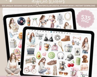 Everyday digital planner stickers, Everyday Aesthetic Digital Stickers, Noteful stcikers, Daily Life Digital Stickers, goodnotes stickers