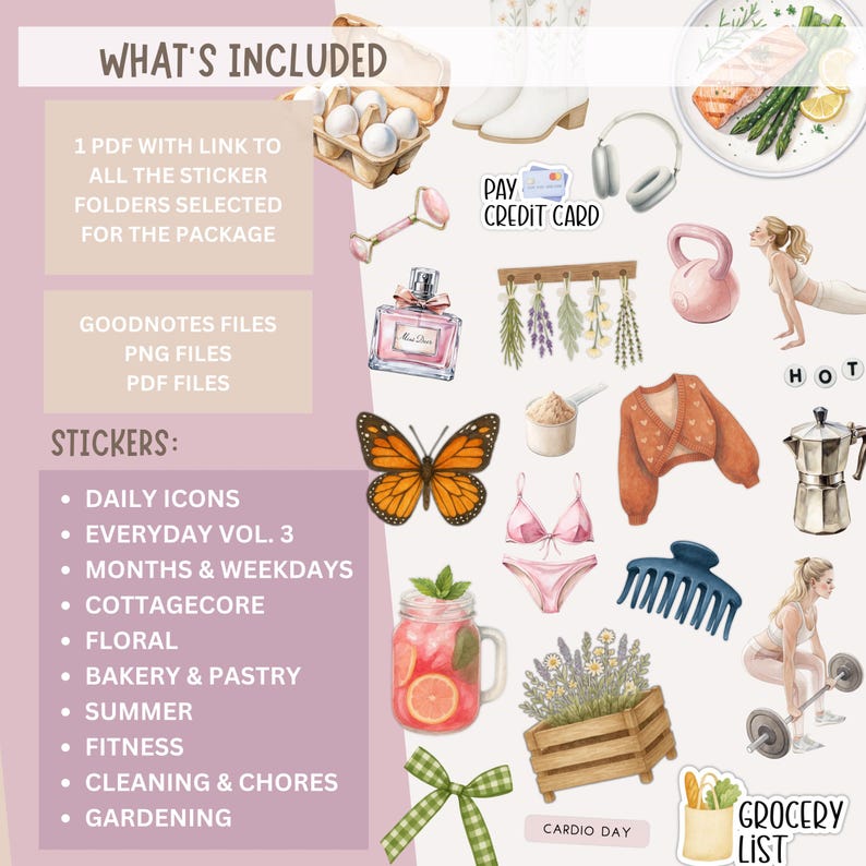 Digital Planner Stickers Mega Bundle: 2000+ Goodnotes Stickers (PDF ...