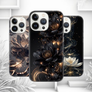 Waterlelie telefoonhoesje Heilige bloem Cover voor iPhone 15Pro, 14, 13, 12, 11, Google Pixel 9, 8, 7A, 6A, Samsung Galaxy S24 Ultra, S23fe, A05