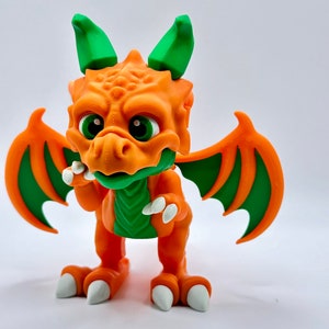 Conqueror Baby Dragon, Conqueror Cute Articulated Baby Dragon, Conqueror Articulated 3D Printed Baby Dragon, Collectable Baby Dragon