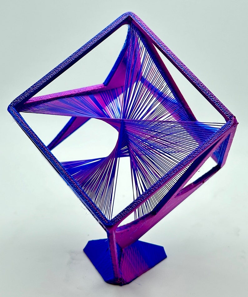 Beautiful 3D Printed Ornament Cubed String Art Display - Etsy