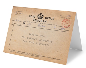 Happy Birthday, Telegram-Style! A Nostalgic Birthday Card for a Timeless Celebration