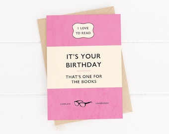 Vintage Penguin Book Birthday Card: Literary Gift for Bookworms