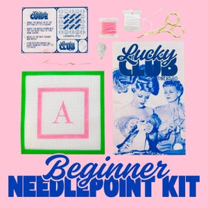 1 Letter Monogram Needlepoint Beginner Kit