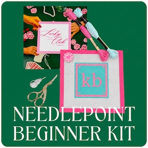 2 Letter Monogram Needlepoint Beginner Kit