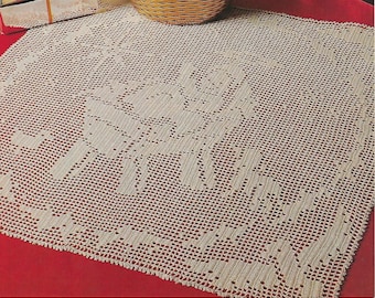 Vintage Christmas Nativity Crochet Pattern: Wall Hanging, Curtain, Doily (PDF Download)