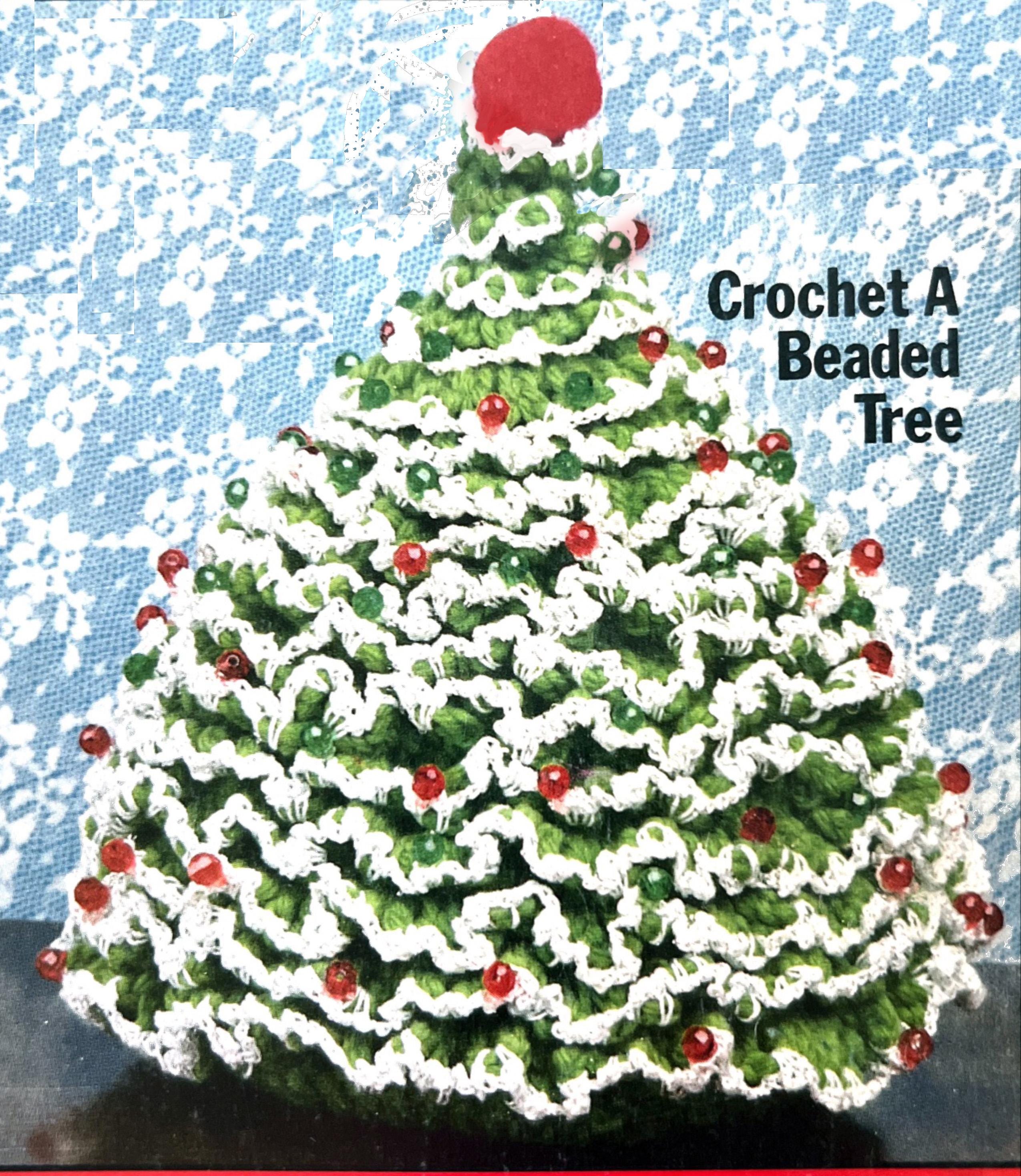Vintage Beaded Christmas Tree Crochet Pattern - PDF File - Instant ...