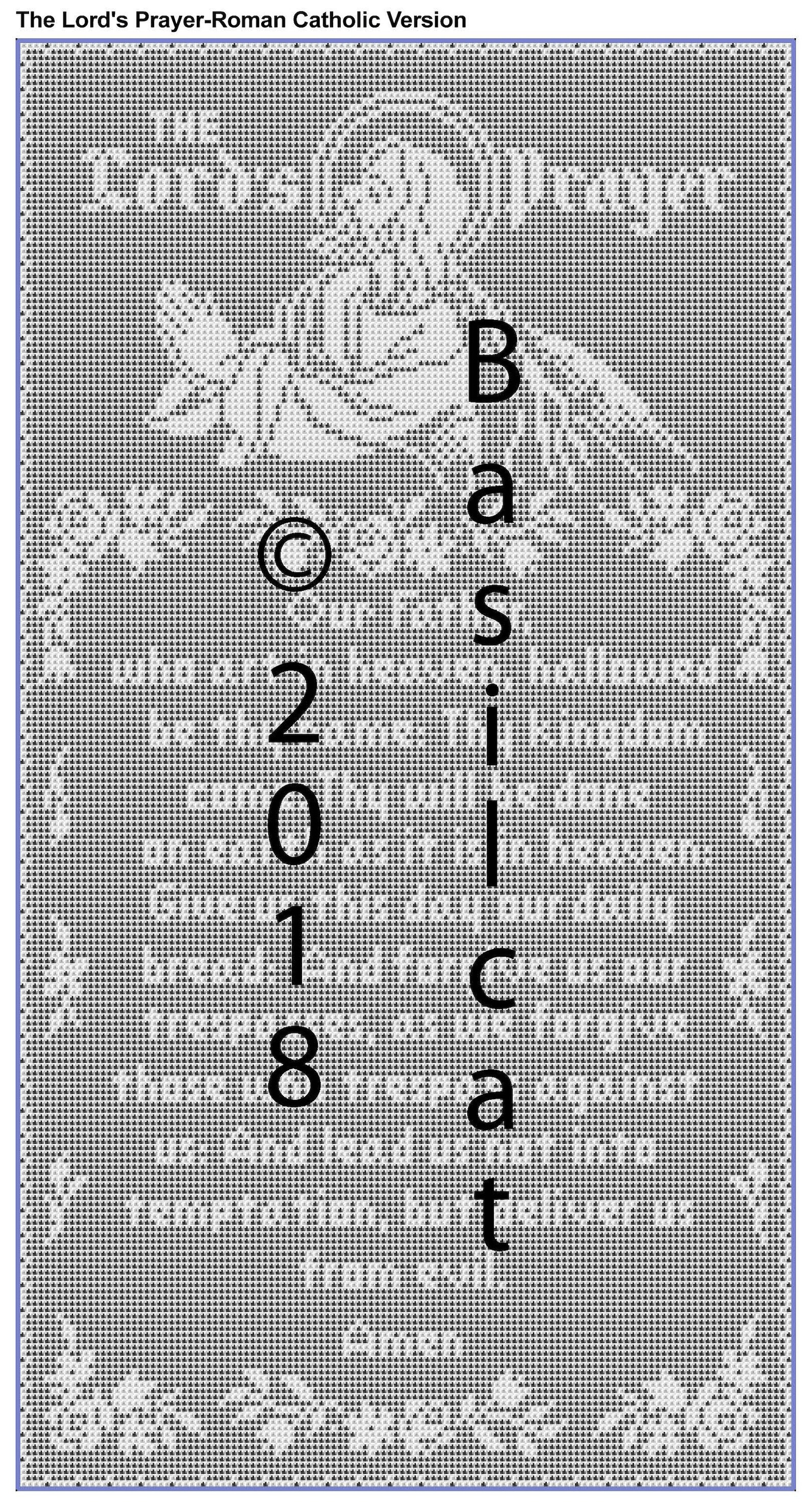 Roman Catholic Version - the Lord's Prayer Thread Filet Crochet Wall ...