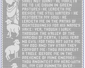 The 23rd Psalm Thread Filet Crochet Panel Pattern - PDF