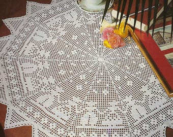 Vintage Dutch Couples Crochet Tablecloth Pattern: English Instructions (Digital PDF Download