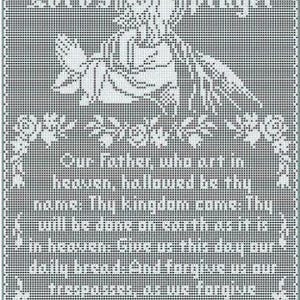 The Lord's Prayer Thread Filet Crochet Wall Hanging Pattern - Etsy