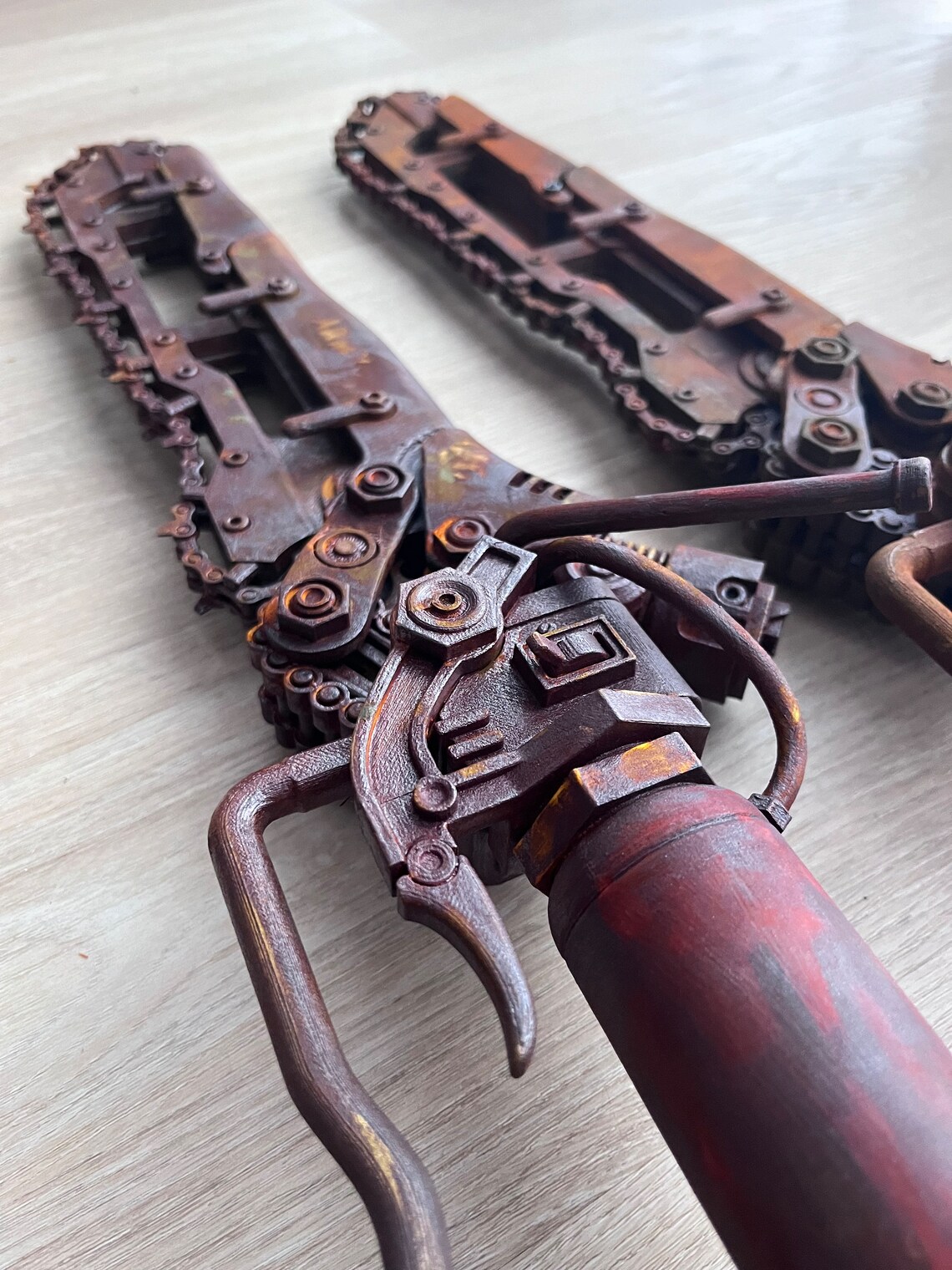 Two Handed Ripper Fallout STL Files for 3D Printing Fallout Ripper Prop Decor Cosplay Game ...