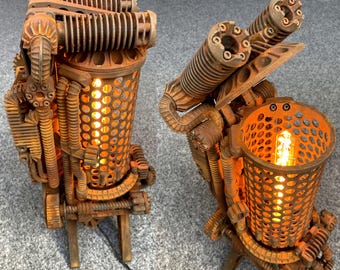 File STL per la stampa 3D Lampada da scrivania Cokeoven Stile Decorazione della casa Accessorio minimalista per la stanza Design della lampada Steampunk Fai da te Facile e assemblaggio