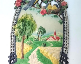 1975 Die Cut Pressed Paper Calendar from Germany
