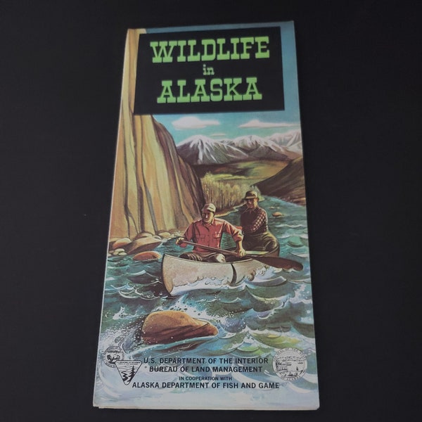 Wildlife In Alaska Map and Brochure 1950s