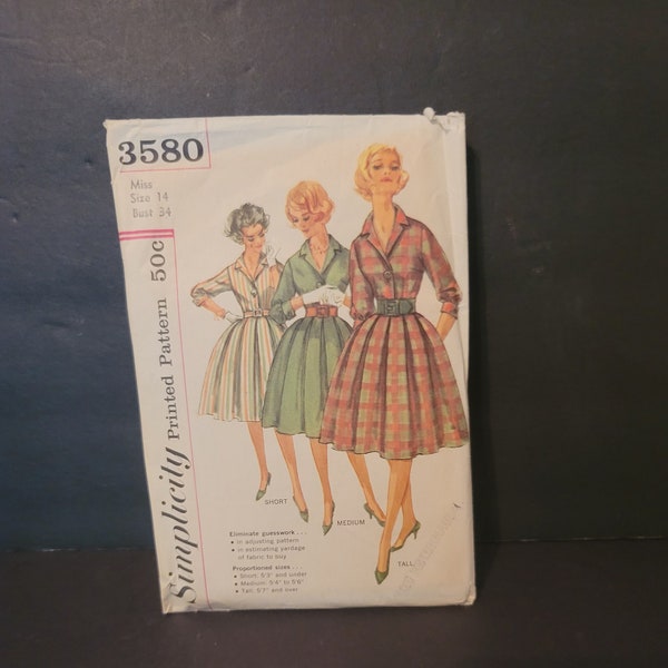 Simplicity Pattern 3580 1960s