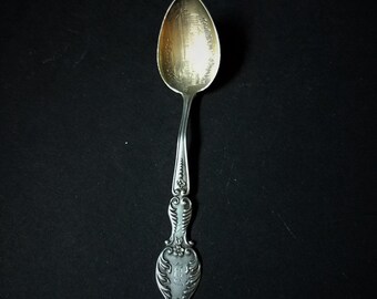 Antique two doves Krider /& Biddle 1860s Ornate engraved serving spoon sterling silver