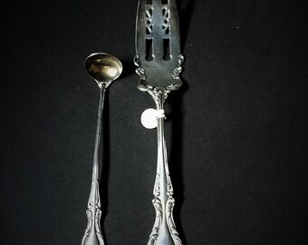Replacement Banquet wedding Gift idea RARE Trio Silver plated Set serving spoon gravy ladle cake fish server same pattern Royal Plate