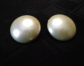 Pearl Button Clip On Earrings
