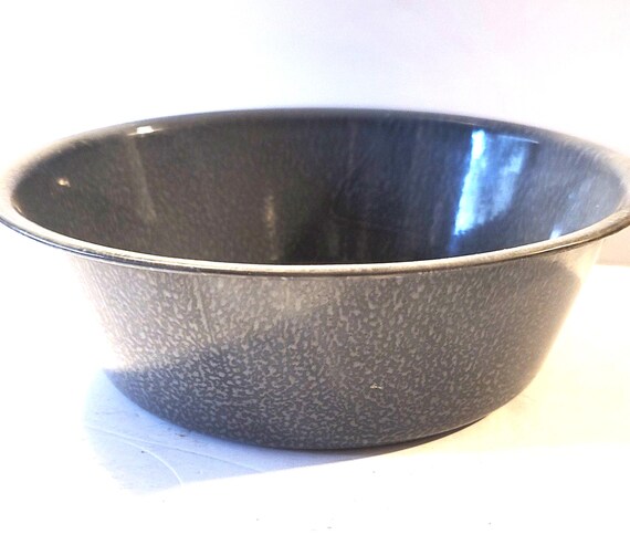 Smaller Gray Enamelware Basin
