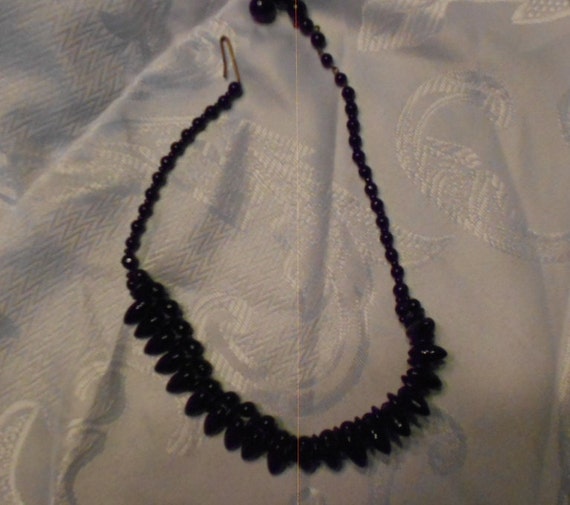 Necklace/Germany/2 Strand/ Black/Glass Beads