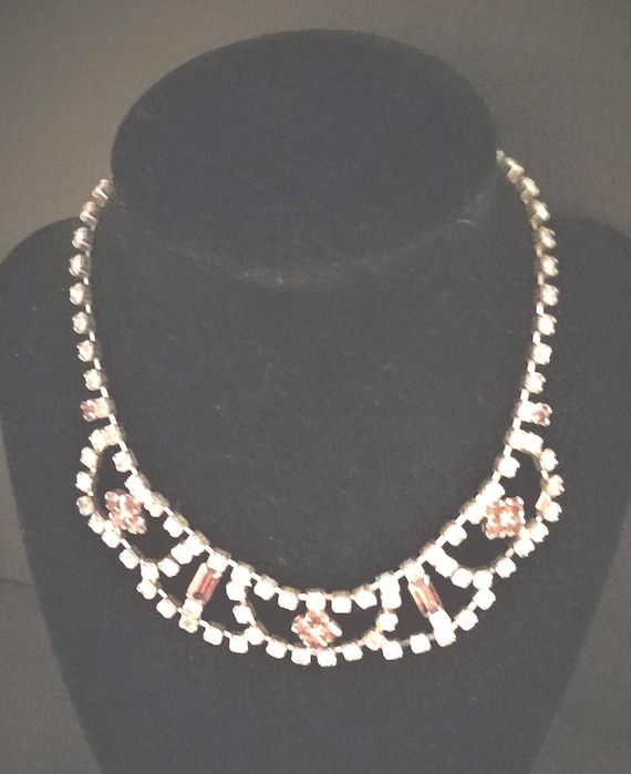 Vintage Rhinestone Cup Chain Necklace