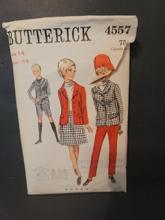 Butterwick 4557 1960s Pattern