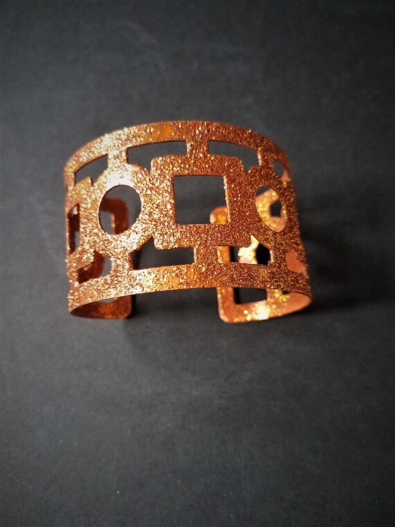 Glitter Rust Cuff Bracelet