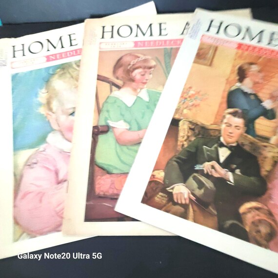 3 Vintage Home Arts needlecraft Magazine