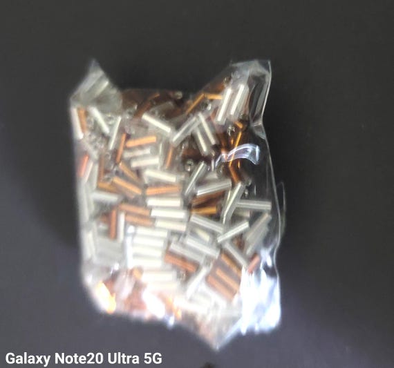 6mm Gold and Silver Bugle Beads