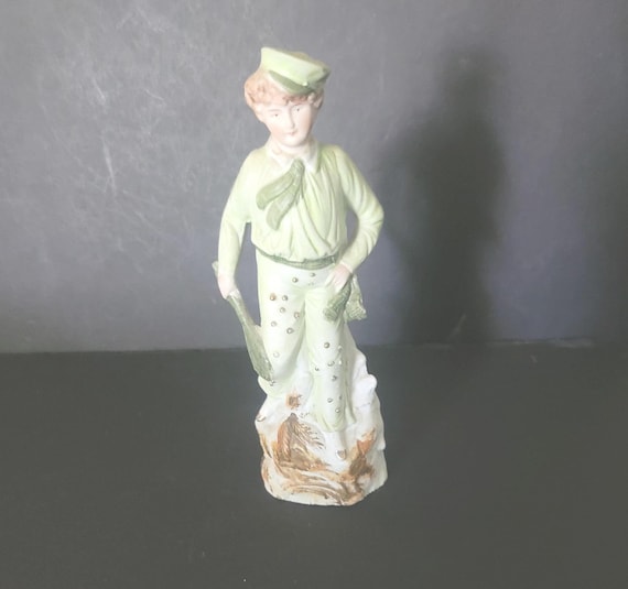 Vintage Tennis Player in Bisque