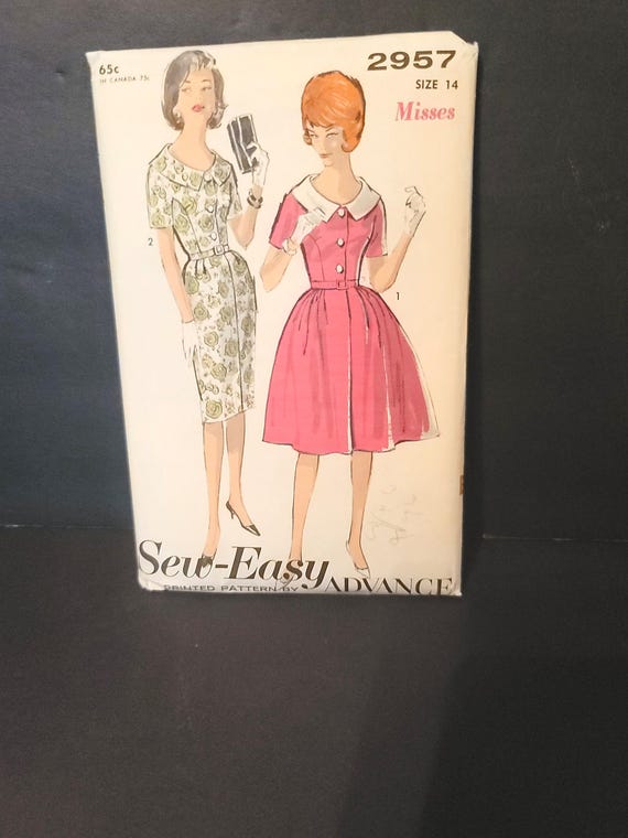 1950s Advance Sew-Easy Dress Pattern