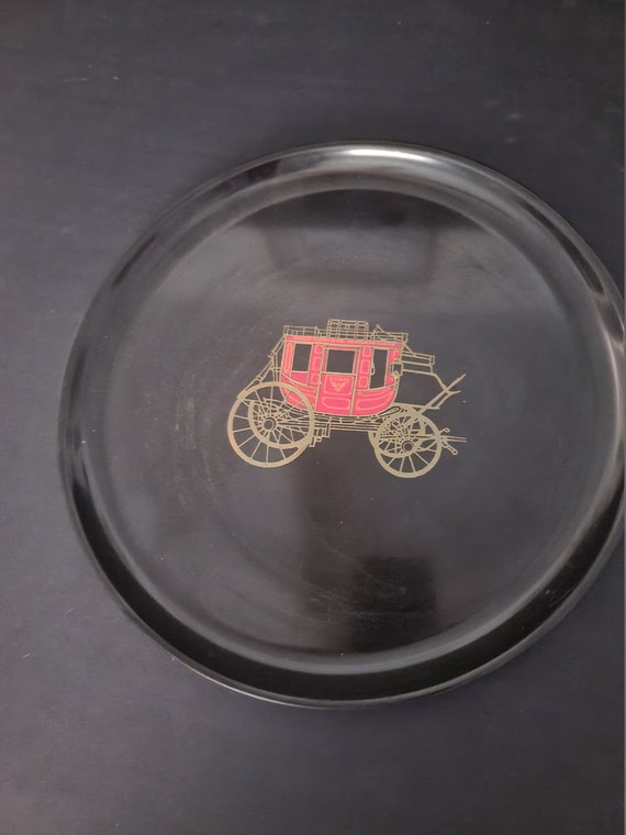 Couroc Tray with Carraige Inlay