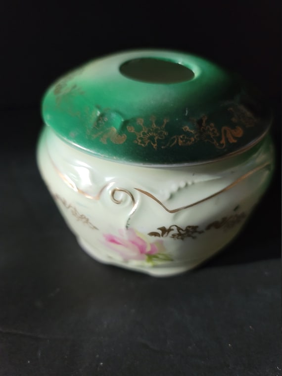 Hand Painted Green Hair Receiver