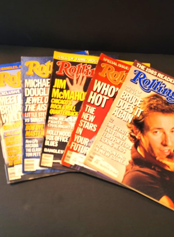 Set of 5 Rolling Stone Magazines 1986