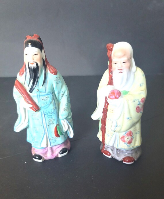 Shou & Fu Chinese Statues circa 1900